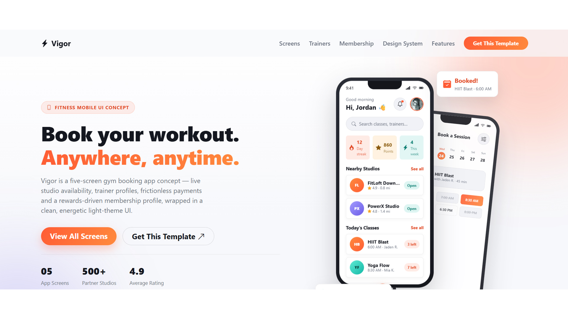 Vigor gym and fitness booking thumbnail